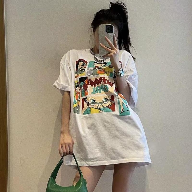 Áo thun ngắn tay dành cho nam và nữ vào mùa hè chuyên đi cặp đôi áo cotton dày đặc làm đáy 3