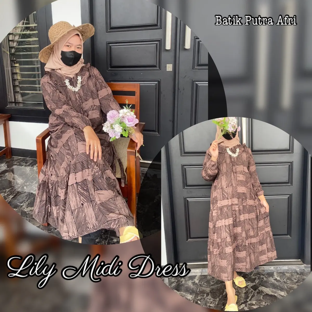 Lily Midi Dress Rayon Premium