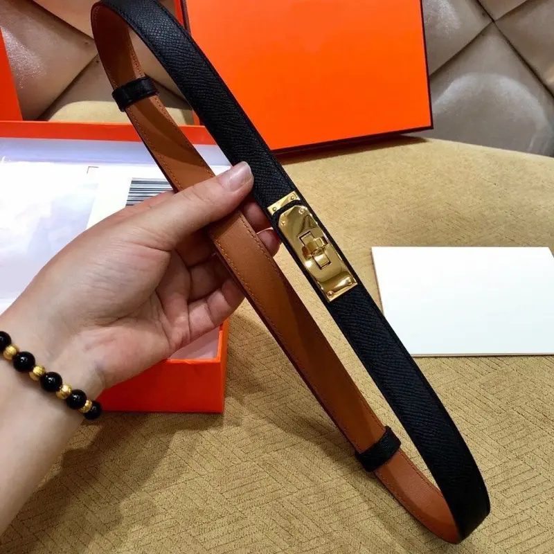 Thắt lưng nữ H.M khoá tròn mạ vàng sang chảnh 4