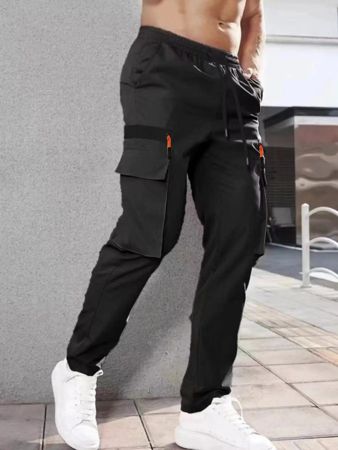 Men's Flap Pocket Cargo Pants, Regular Fit Casual Comfy Breathable Trousers for Daily Wear, Men's Bottoms for All Seasons