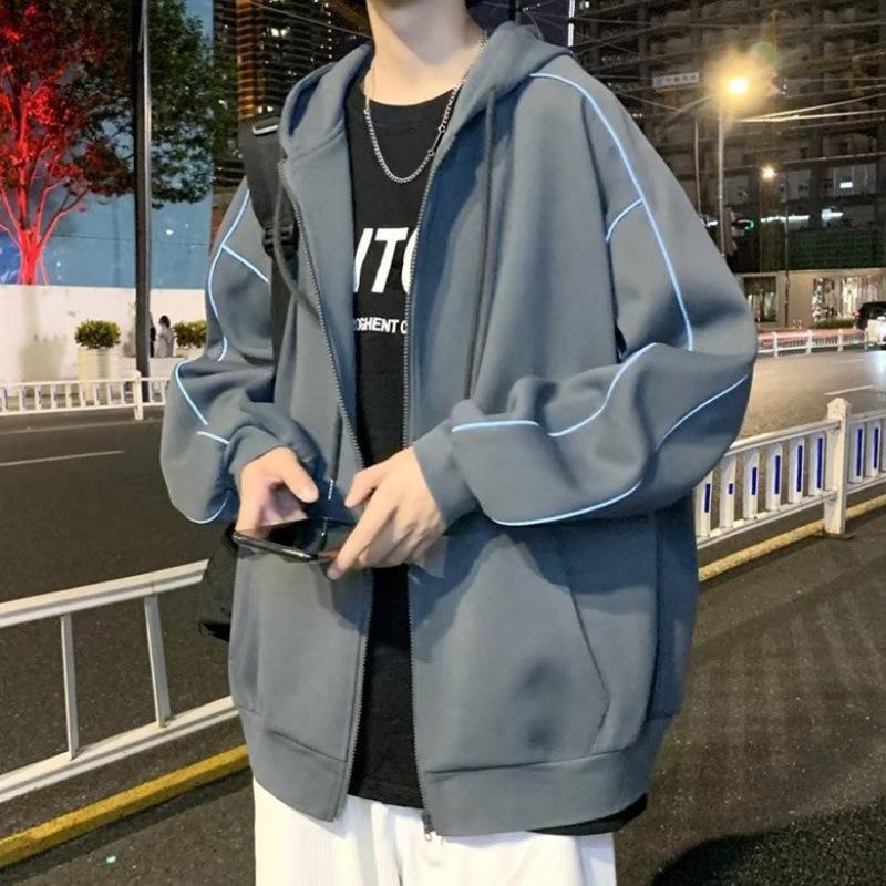Sweater 2024 New Fashion Brand Ins Youth Oversize Niche High Street Cardigan Hooded Coat Hoodie Menswear Sweatshirts Tops Lingerie 1