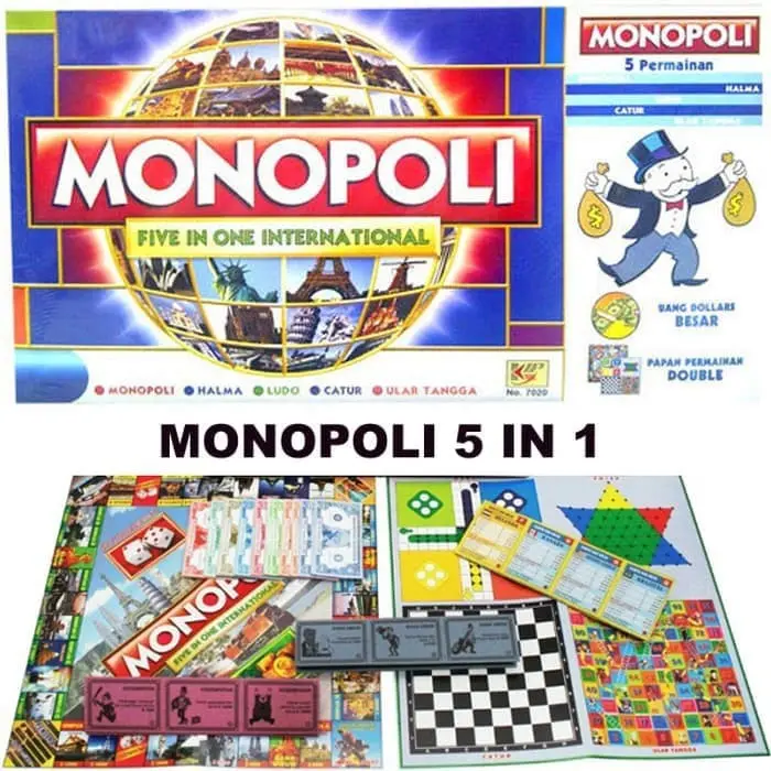 Mainan Monopoli 5 in 1 / 4 in 1 / Mancanegara toy Board 0