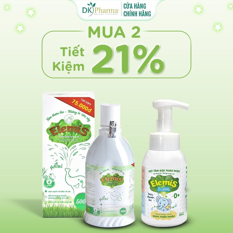 Bộ Đôi Nước Tắm Thảo Dược Elemis 500ml và Bọt Tắm Bubble Elemis 250ml - DK Pharma