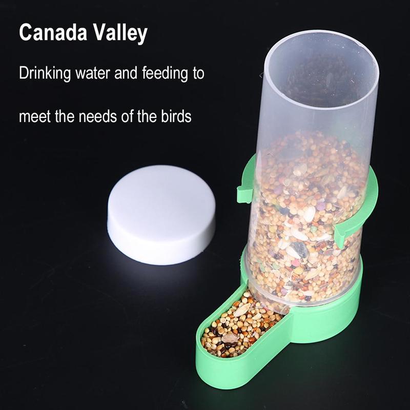 Product Introduction of Plastic Pigeon Parrot Birds Feeder Water Drinker Cup Double Cups Auto Pet Drinking Clear A0B1 43
