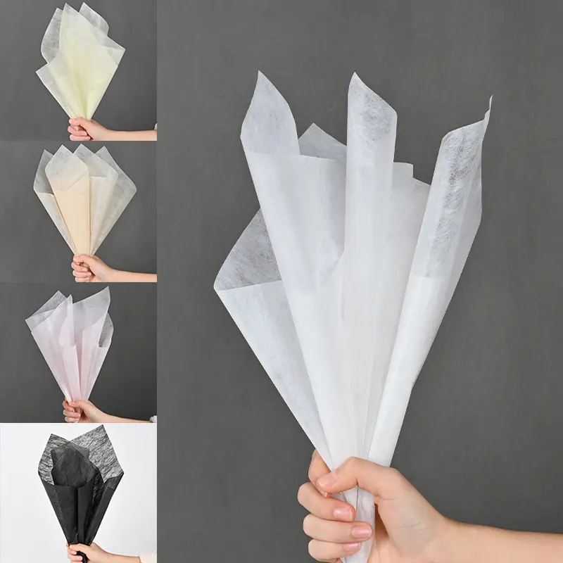 Giấy Đóng Gói Hoa, Trong Mờ, Lót Bông Sữa, Thích Hợp Để Bó Hoa, Đám Cưới, Trang Trí Màu Sắc Mềm Mại, Giấy Đóng Gói 0