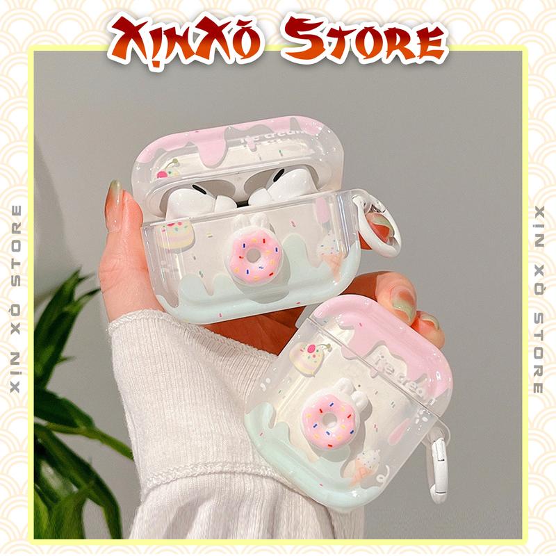  Vỏ Ốp Airpod 2 3 Pro Pro 2 Stick Donut kẹo ngọt Case Airpods silicon kèm móc khóa - XỊN XÒ Store 