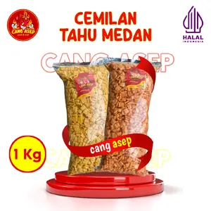 KERUPUK RAMBAK TAHU MEDAN 1KG-Asep Cemilan Pedas Snack Makanan Keripik Food krupuk