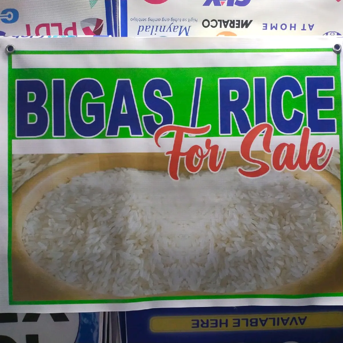 BIGAS / RICE Tarpaulin Signage for Sale - 12oz Kapal, 2x3ft, 18x24 ...