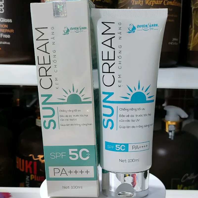 Kem chống nắng SunCream Quyên lara 100 ml /1 típ hạn sử dụng 2027 Dưỡng Da Body 0