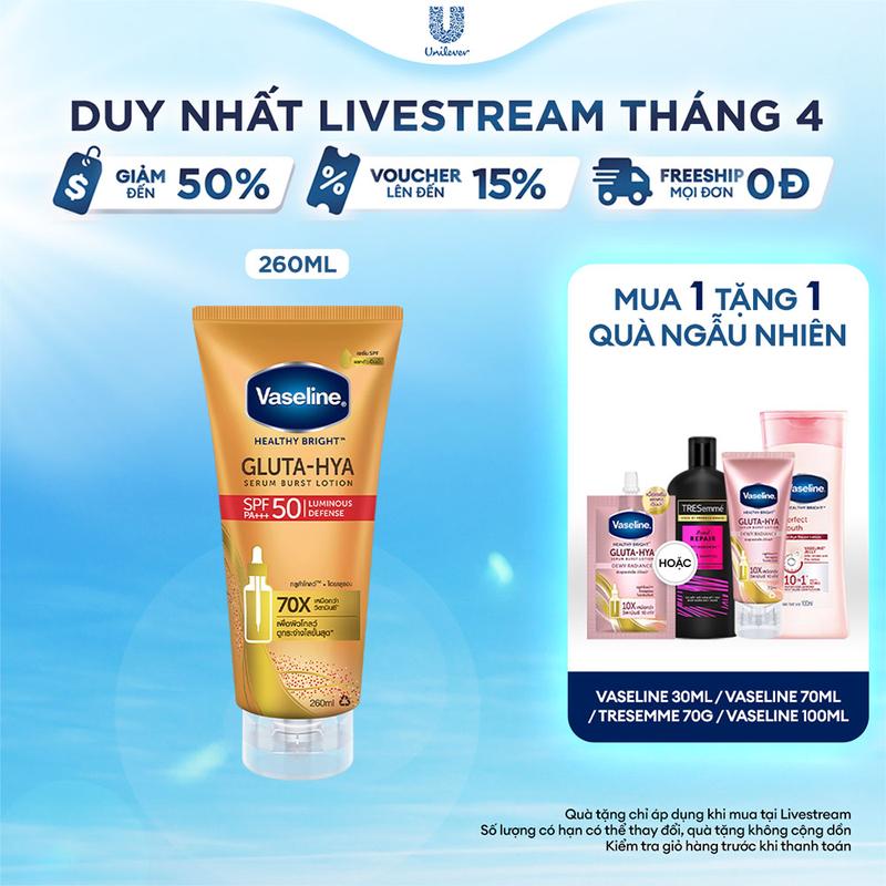 Serum Chống nắng VASELINE Gluta Hya SPF50 Sun Cream 260ml [1]