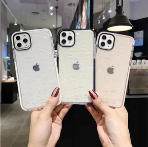 Transparent Diamond Pattern TPU Silicone Case