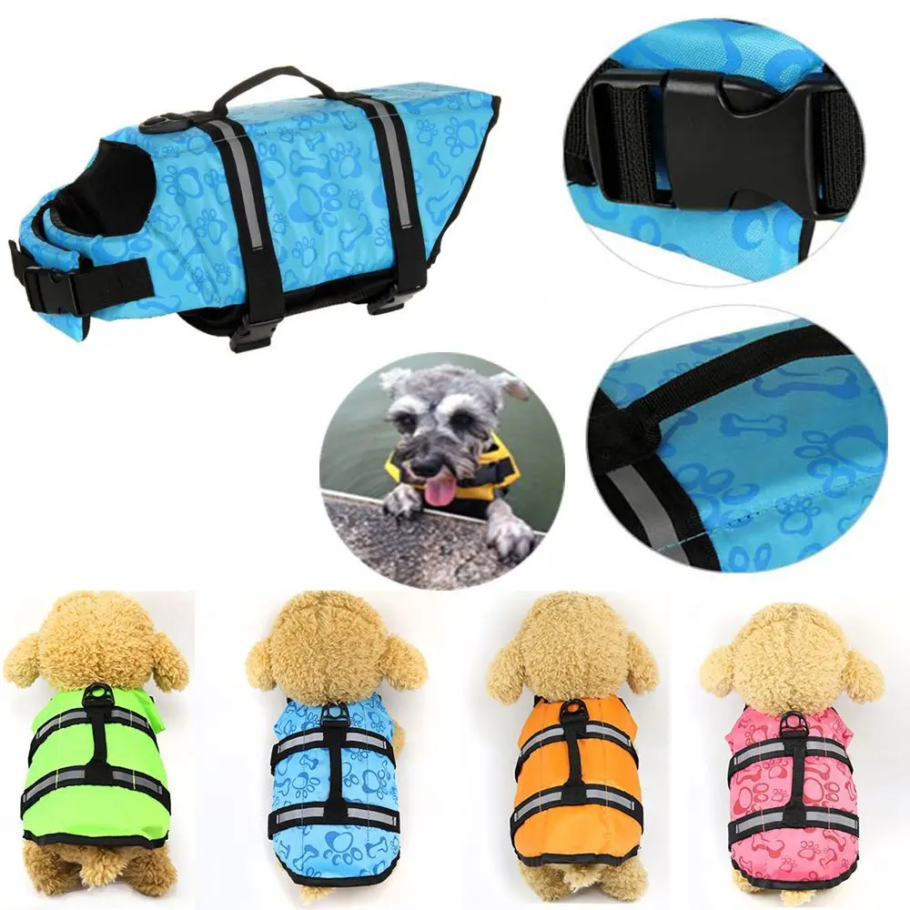 Durable Harness Vest Boating Puppy Surf Saver Coat Pet Safety Clothes Swimming Preserver Dog Life Jacket