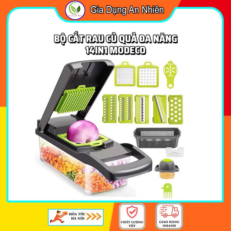 Bộ Dụng Cụ Cắt Thạch Rau Củ Quả - Dụng Cụ Thái Nạo Rau Củ Quả Kèm Hộp Và Nắp Bào Sợi Cắt Lát - Tiện Dụng