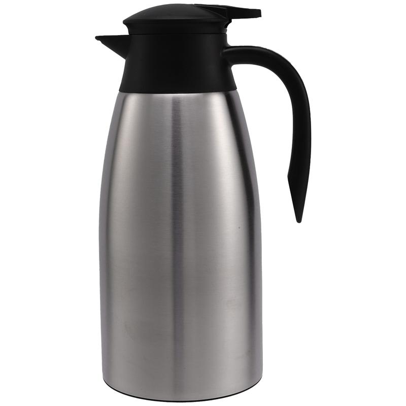 Product Introduction of Silver 304 Stainless Steel 2L Thermal Flask Vacuum Insulated Water Pot Coffee Tea Milk Jug Thermal Pitcher for Home and Office 1