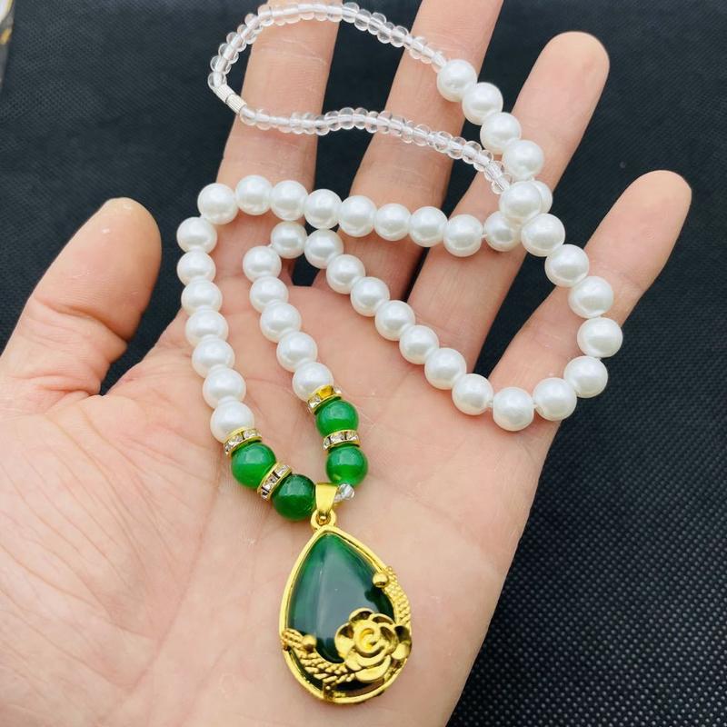 Vòng Cổ Nữ, Chất Liệu Tổng Hợp, Ngọc Trai Giả, Quà Tặng Ngày Của Mẹ, Phong Cách Thanh Lịch, Thích Hợp Cho Mẹ Và Người Già, Vòng Cổ Trang Sức Hoang Dã Dây Chuyền Chain 1