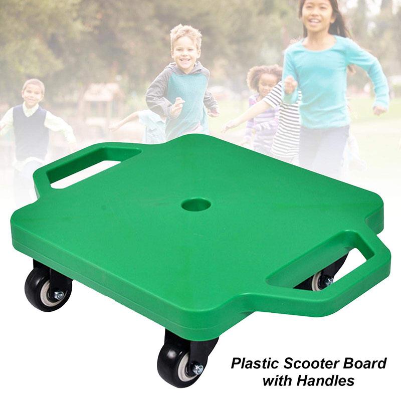 Product Introduction of Plastic Scooter With Handle, Four Wheel Scooter With Swivel Casters Plastic Scooter Kids Scooter Indoor And Outdoor Kids Kinesiology Balance Trainer 34