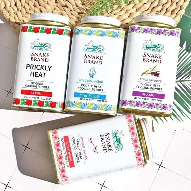 Phấn Rôm Lạnh Snake Brand Prickly Heat 140g giúp Kiềm Dầu, Khử Mùi Hôi Thái Lan 0