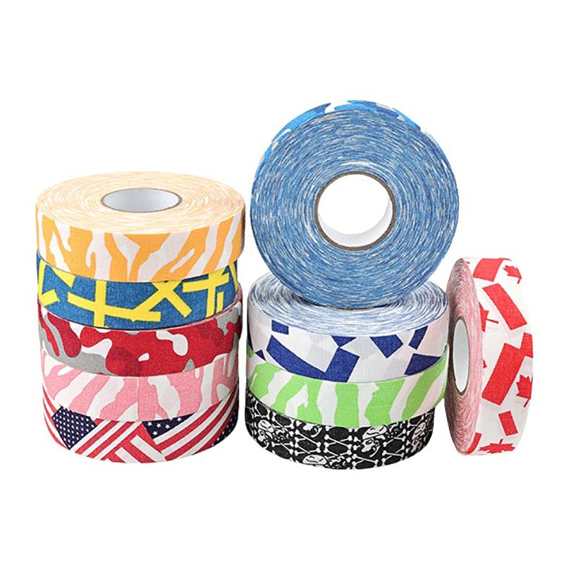 Product Introduction of 2.5CM*25M Ice Hockey Grip Tape Anti-slip Colored Athletic Sport Tape Polyester Wear-resistant Hockey Stick Tape Athletic Bandage 25