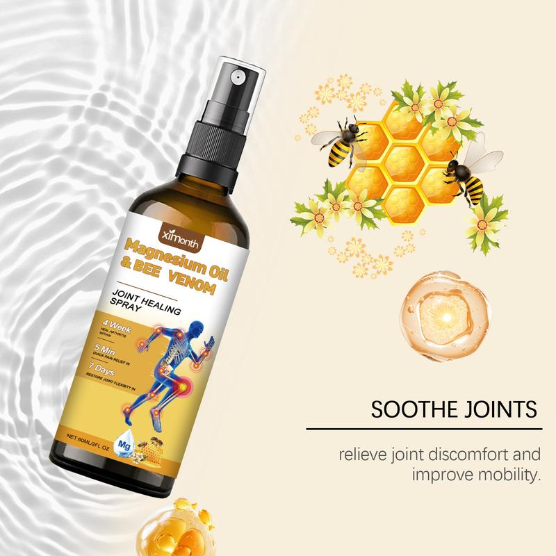 Product Introduction of 60 ml Magnesium Joint Spray,Magnesium Oil & Bee Venom Joint Healing Spray, for Muscle and Joint Recovery, Joint Care for Back&Shoulders&Muscle Pain Relief 9