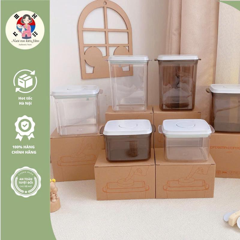 Hộp Đựng Sữa Bột Chống Ẩm Ankou Hộp Trữ Sữa Cho Bé Hút Chân Không Hàng Chính Hãng Nuoiconkieuhan