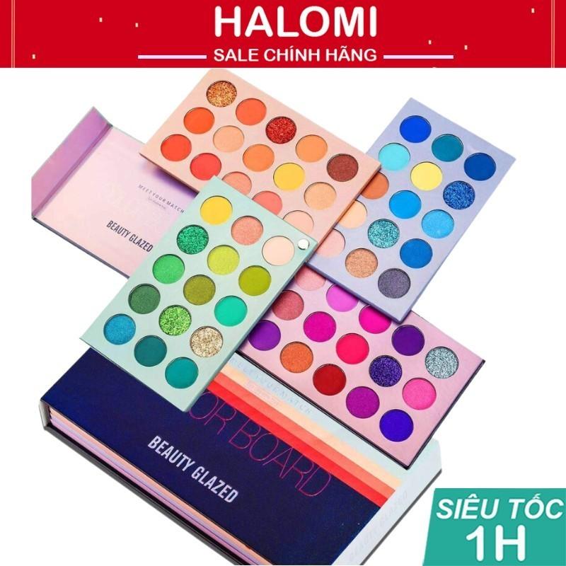 Bảng màu mắt 60 ô Beauty Glazed Color Board gồm 4 bảng nhỏ 15 ô với đủ tone màu phổ biến dễ makeup