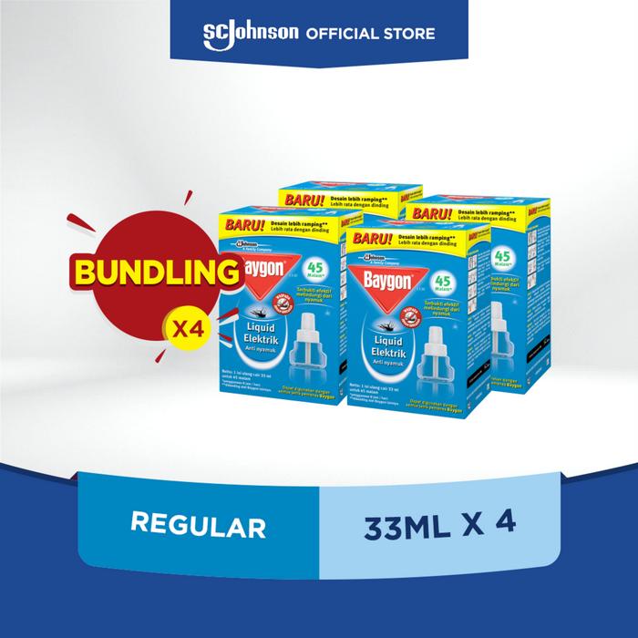 Gambar Baygon Liquid Elektrik Refill Regular 33mlx4 dari SC Johnson ID Kota Administrasi Jakarta Barat Tokopedia