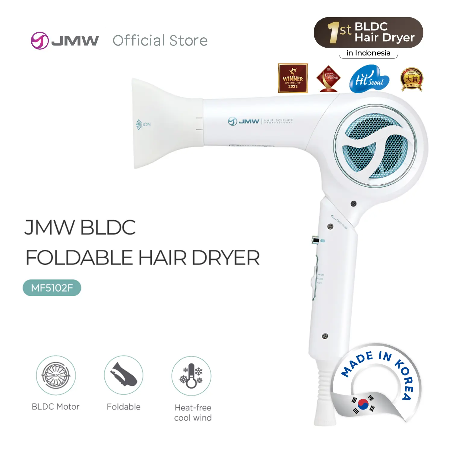 JMW Air Flip MF5102F Hair Dryer / Pengering Rambut