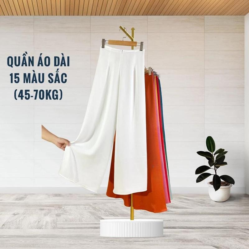 Quần lụa mặc áo dài truyền thống may sẵn đủ size đủ màu vải tô châu cao cấp có khóa chun co giãn dành cho cân nặng 40-70kg
