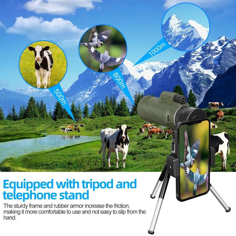 Product Introduction of High-power 50X60 Telescope Magnifying Glass Bird-watching Binocular Remote Zoom BAK4 Prism, Outdoor Camping and Hunting 12