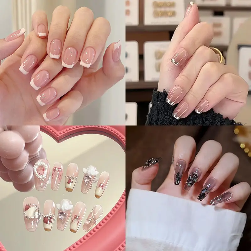Wearable nails, 55 styles to choose from, nude nail art, fake nails, whitening, removable, nail stickers, handmade nail art fashion for women