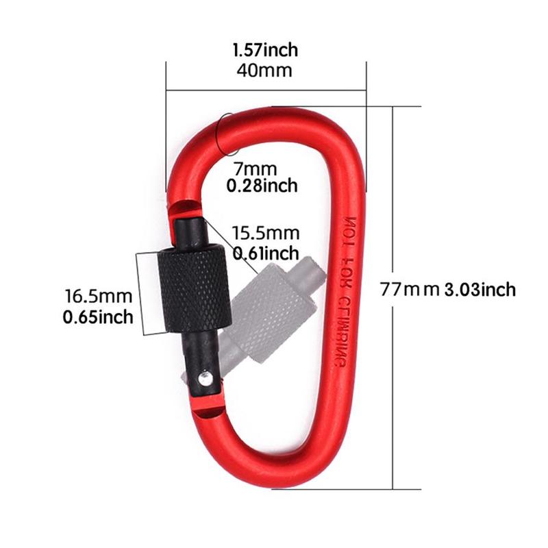 Climbing Buckle, 1 Count Outdoor Aluminum Alloy Spring Hook, Quick Release Buckle, Climbing Bottle Buckle, Sports & Outdoor Accessories 1