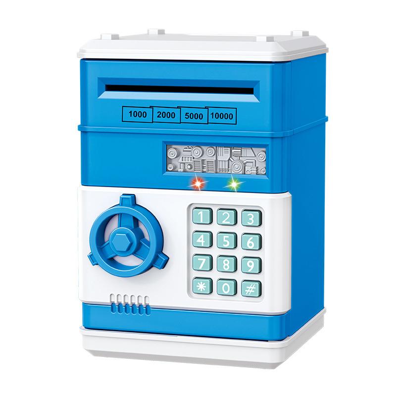 Product Introduction of Creative Piggy Bank Automatic Mini Safe Coins Cash Saving Money Box Password Counter Code Key Lock Coin Bank ATM Child Gift 38
