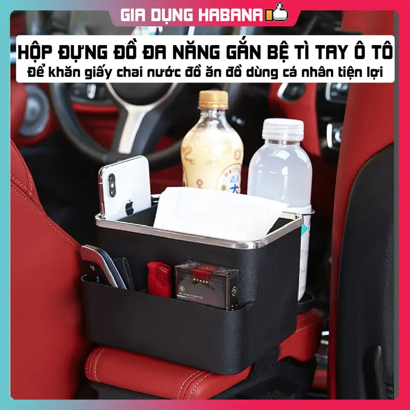 Hộp Đựng Đồ Đa Năng Gắn Bệ Tỳ Tay Ô Tô, Hộp Đựng Giấy, Giá Để Nước Trên Ô Tô, Để Đồ Dùng Cá Nhân Tiện Lợi Phụ Tùng 0