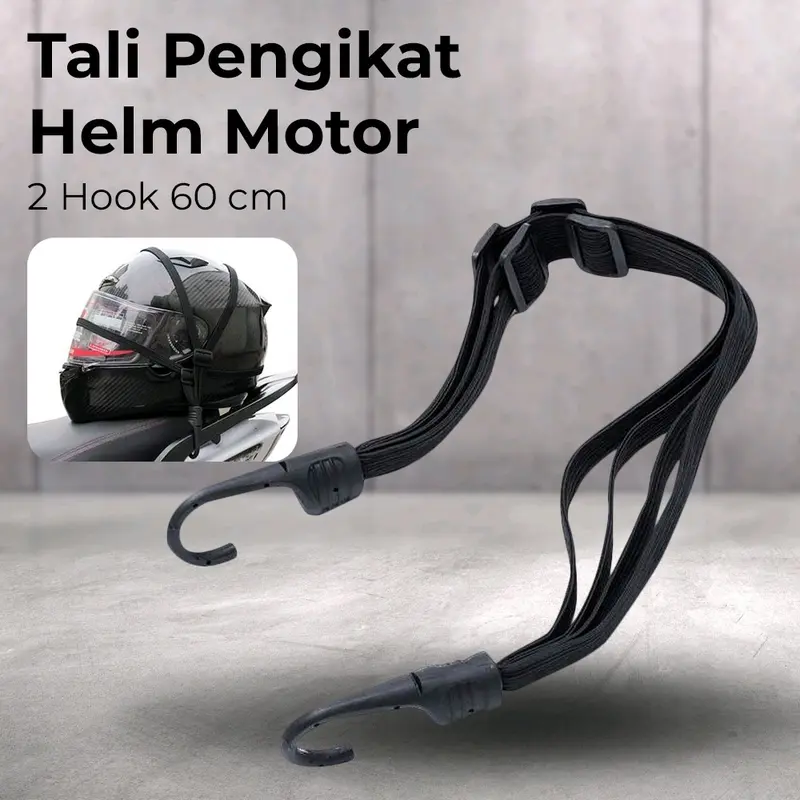 Tali Pengikat Helm Motor 2 Hook 60 cm - WP01 Kendaraan 1