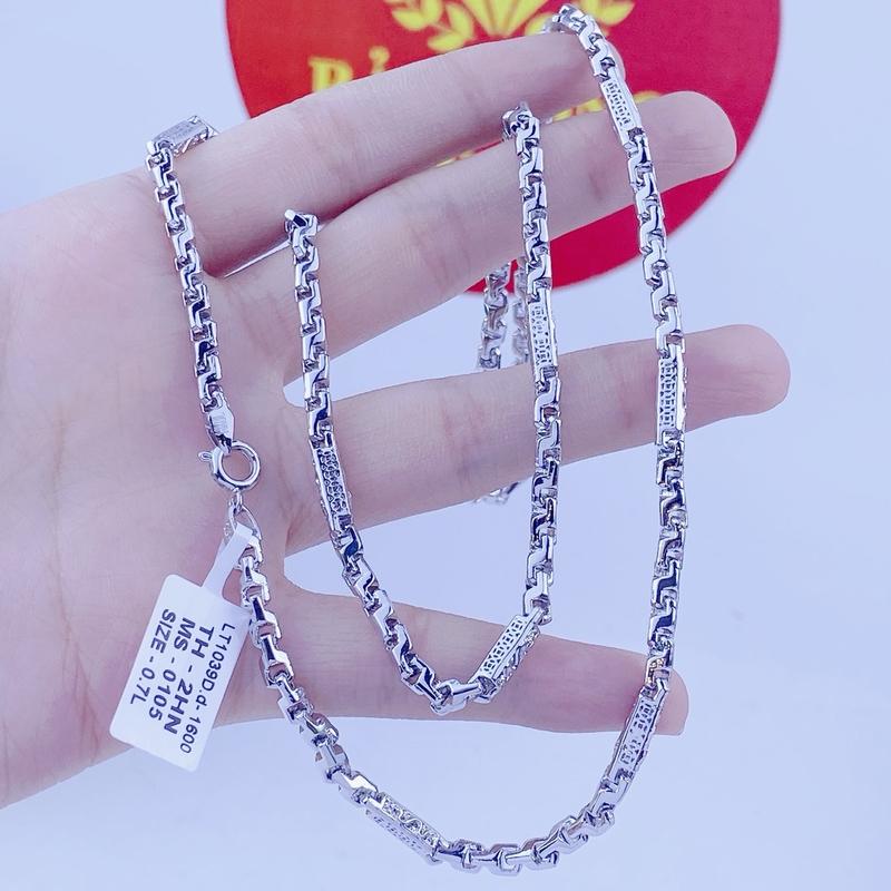 Dây rồng ống vuông 5 chỉ mạ bạch kim - Trang sức bảo long