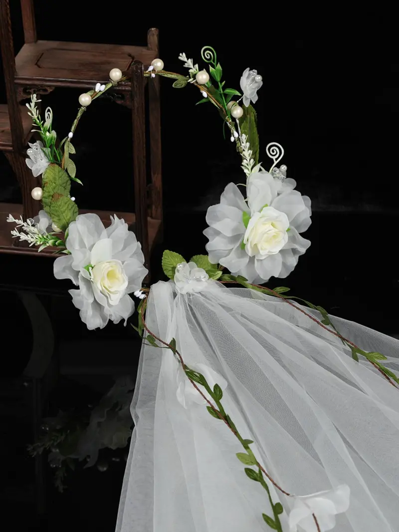 Product Introduction of Women's Cute Flower Decor Veil, Elegant Bridal Headwear for Wedding Party Formal Occasions, Fashion Hair Accessories for Women & Girls 4