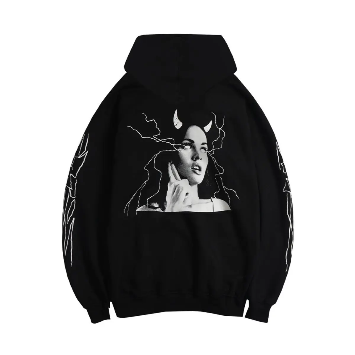 MRJN - Black Hoodie Women  basic  sweater Fleece