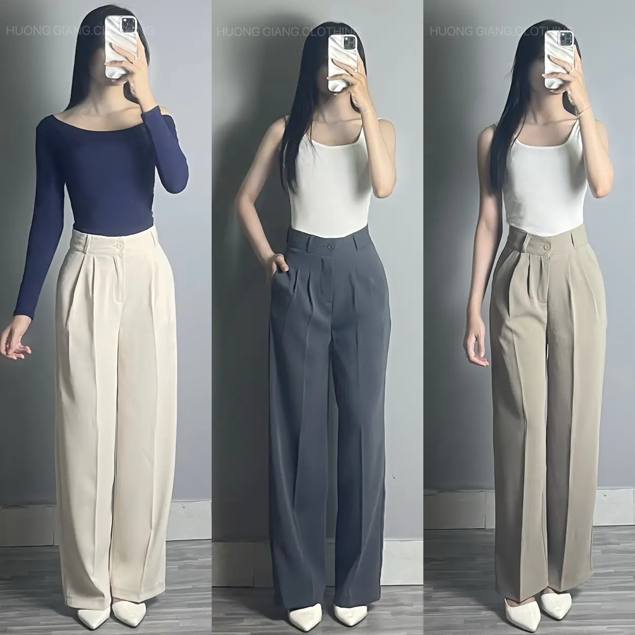 QUẦN ỐNG SUÔNG 1 CÚC CHẤT GOLD NHẬT  Nữ_HuongGiang.Clothing