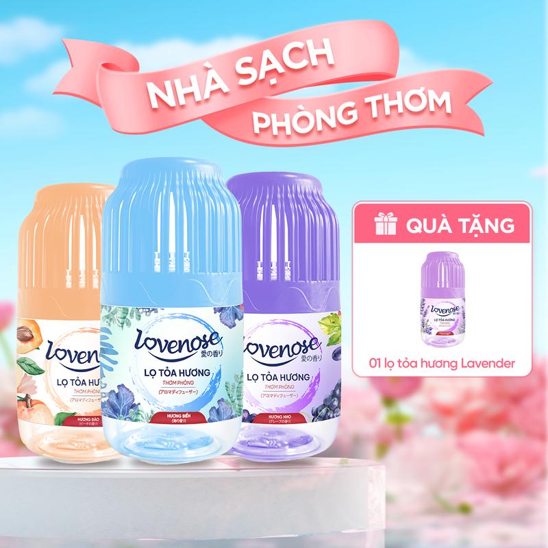  MUA 3 TẶNG 1  Combo 3 lọ tỏa hương Lovenose Tặng 1 Lọ Tỏa Hương Lovenose hương Lavender 