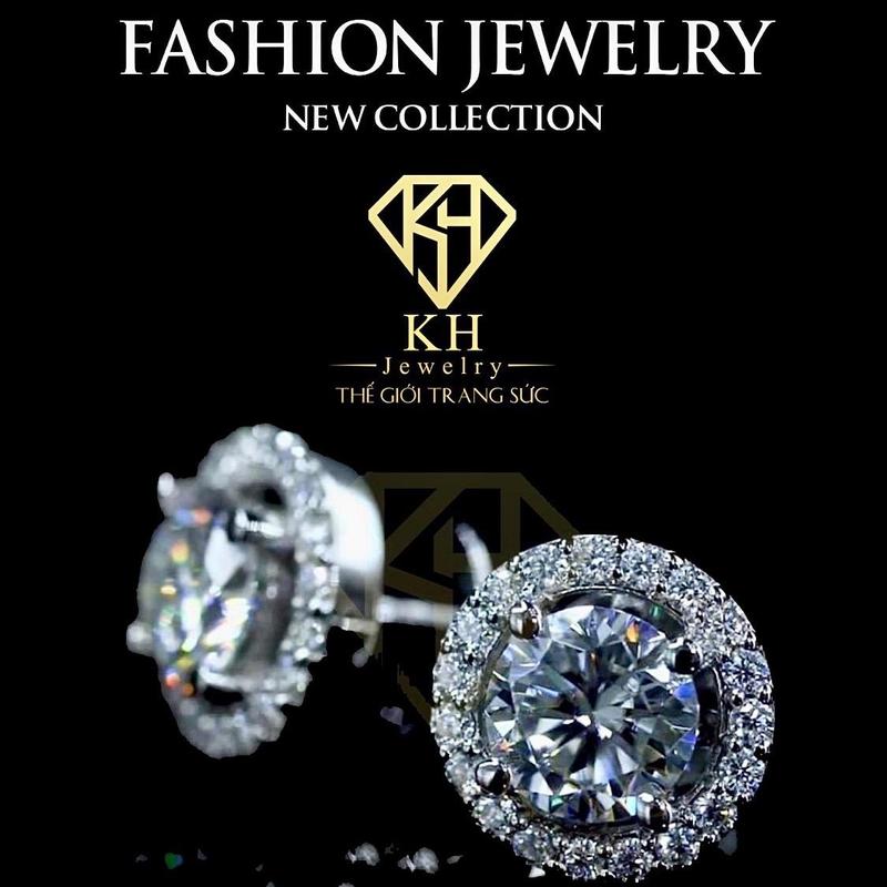 Khuyên Tai BẠC Mono Viền Tấm - Chốt Vặn - KHJER034 khuyentai bac