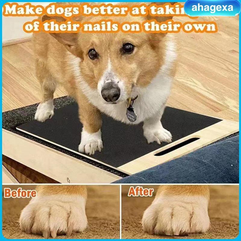 [Ahagexa] Scratch Pad Nails, Wooden Dog Nail File Board 14.6 x 8.7Inches Interactive Pet Toy for Dogs Cats 6