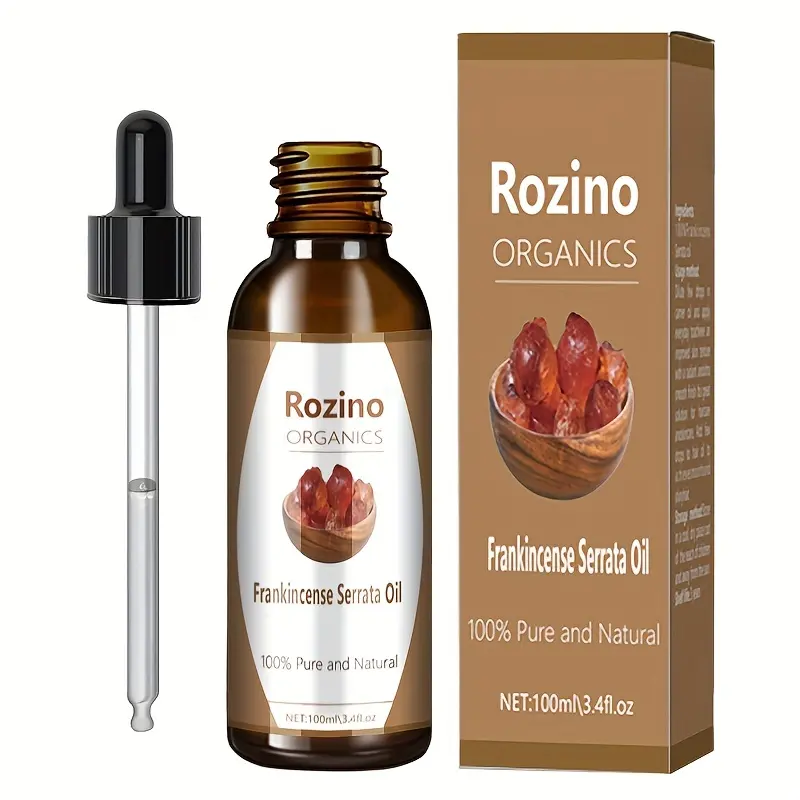 3.38oz Frankincense Serrate Oil, 100% Pure Natural, Suit For Face, Body, Nails, Hair, Eyelashes, Universal For Massage, Body Care Comfort