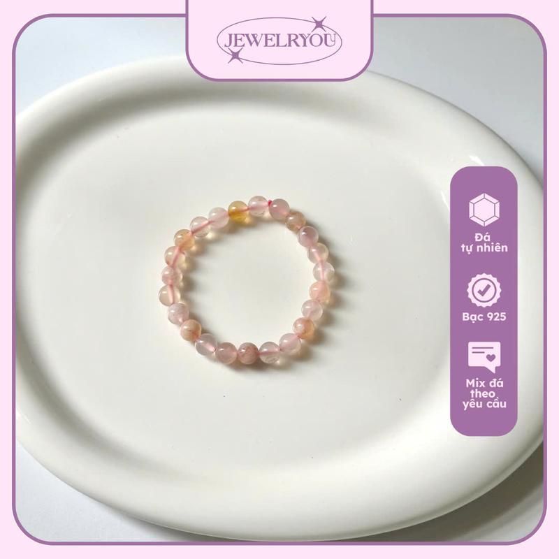 Vòng tay hoa anh đào Jewelryou đá năng lượng tình duyên may mắn - Jew25