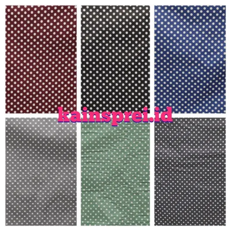 Bahan Sprei Mikrotex Polimikro motif polkadot Bantal Kain Guling 2