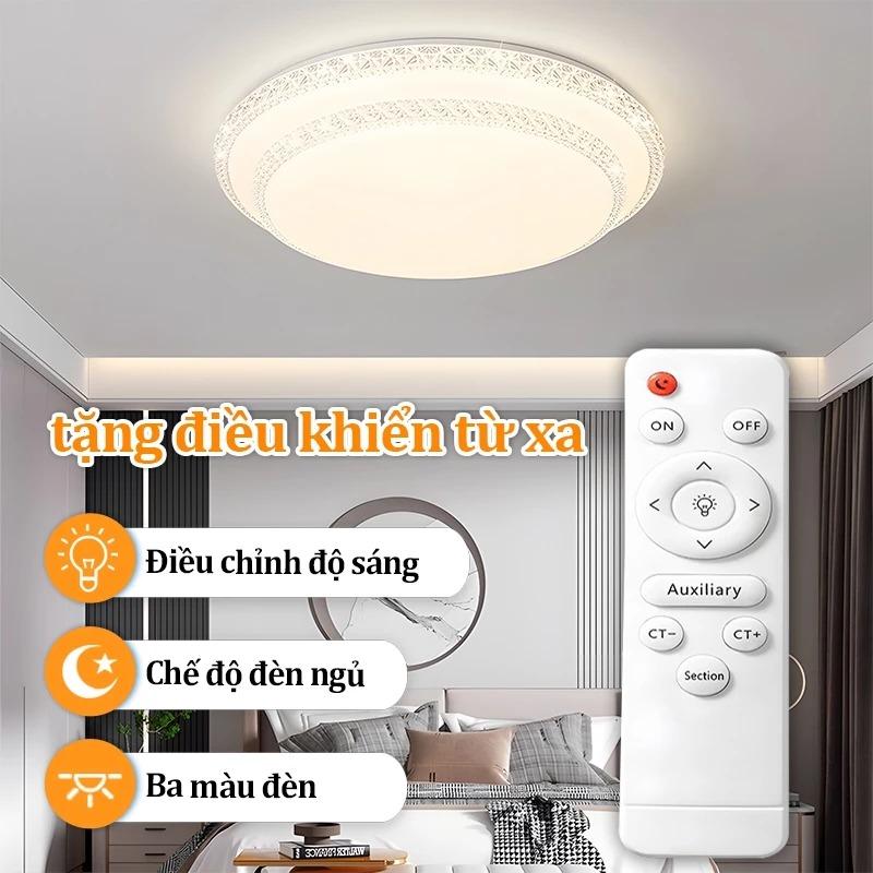 Đèn ốp trần LED/ phòng ngủ, phòng ăn/ 3 màu (trắng, vàng, trung tính)- phối màu vô hạn/kèm điều khiển từ xa (Bảo hành 12 tháng) 7