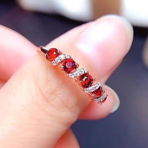 Product Introduction of Nhẫn Nữ, Đá Quý Đỏ Tự Nhiên, Duyên Dáng Và Thời Trang, Nhẫn Sáng Tạo, Quà Tặng 11