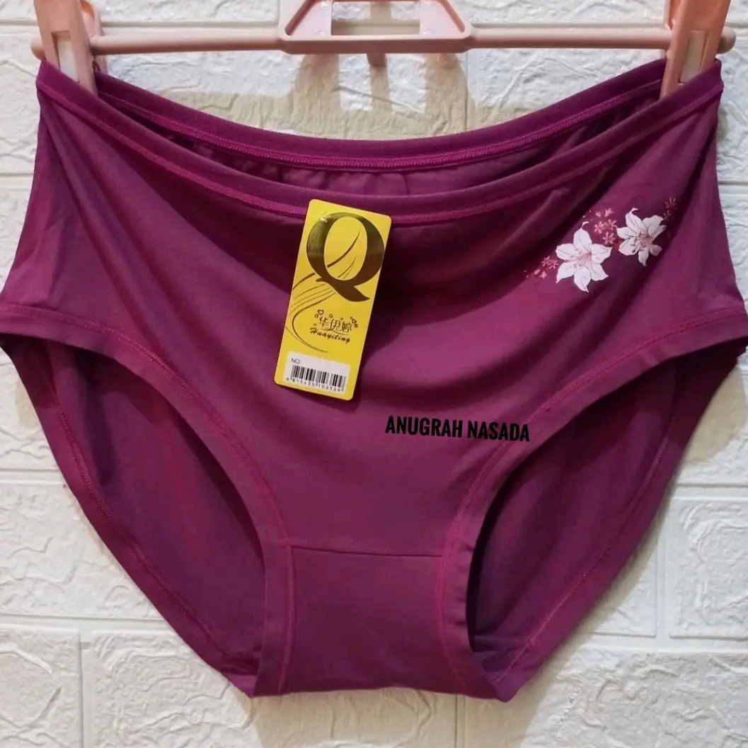 3 Pcs Celana DaLam HUAYITING Wanita Jumbo Katun Murni 3XL - 4XL BB 90-120 kg