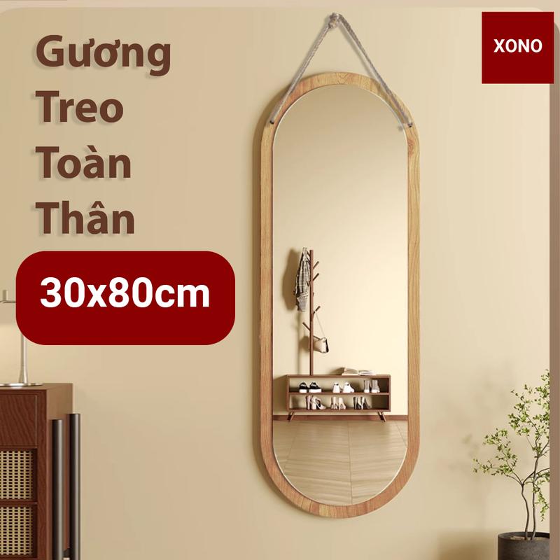   SIZE 30X80CM  Gương Toàn Thân Treo Tường Hình Oval Nhiều Kích Thước Bao Bễ Vỡ Giá Tốt Decor Phòng Trang Trí Nhà Cửa 