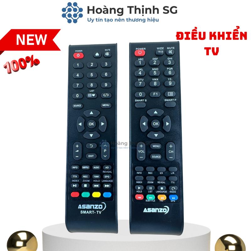  Remote điều khiển tivi Asanzo Mẫu 01 điều khiển TV Asanzo Mẫu 02 - Tặng kèm pin 