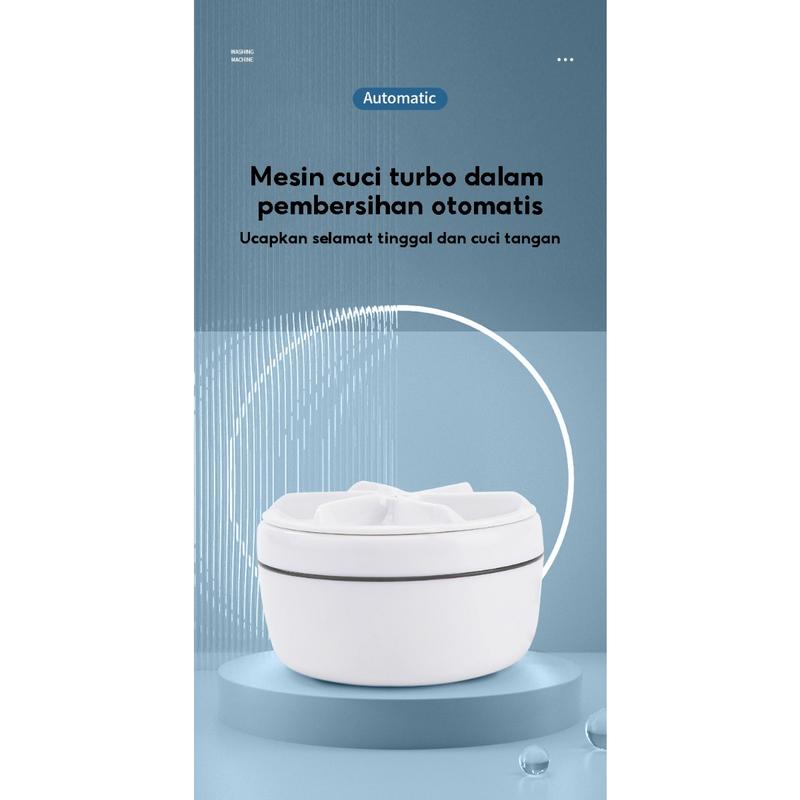 Product Introduction of Mesin Cuci Mini Portable USB Ultrasonic / Mesin Putar Pencuci Pembersih Pakaian Dalam Kaos Kaki Handuk Piring / Turbine Washer Untuk Travelling 26